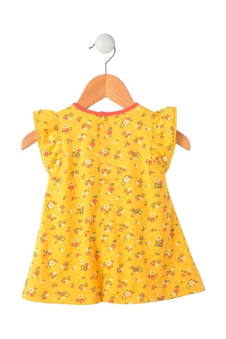 Vestido e bloomer Ekiara - Caqui e amarelo