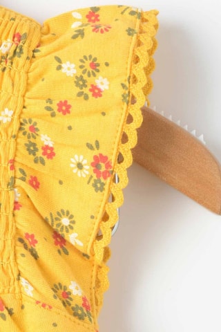 Vestido e bloomer Ekiara - Caqui e amarelo