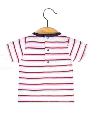 T-shirt e jardineiras Zako Branco e azul - Terre de Marins