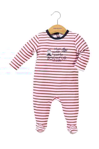 Babygro Pandor - Branco e vermelho