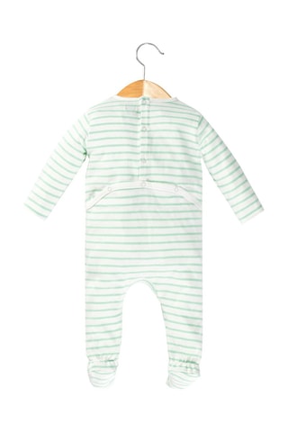 Babygro Nyjama - Branco e verde-água
