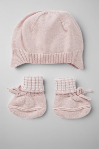 Gorro aviador e pantufas - Rosa