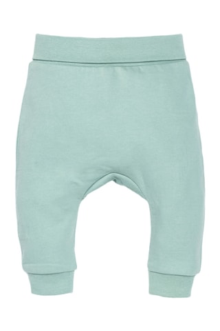 T-shirt e calças - Branco e verde-água