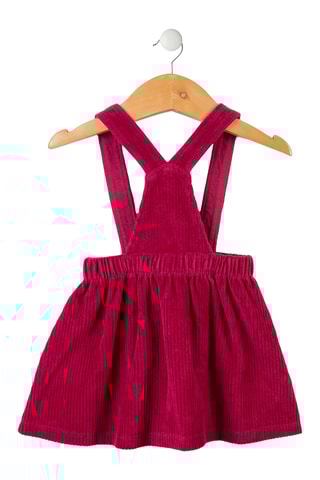 Vestido jardineiras - Bordô
