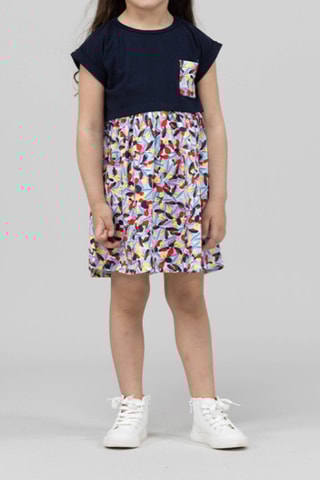 Vestido e t-shirt - Azul-marinho