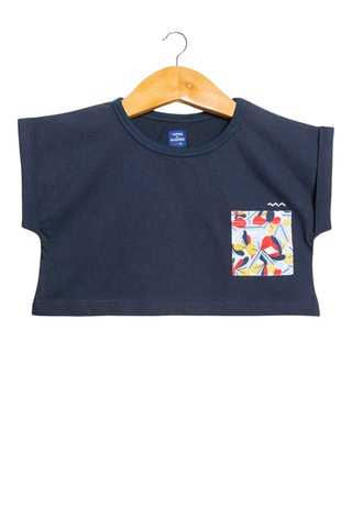 Vestido e t-shirt - Azul-marinho