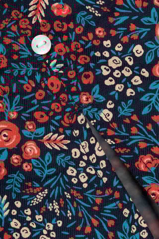 Saia midi - Azul-marinho