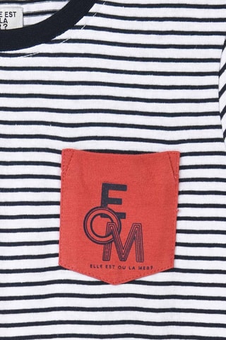 T-shirt - Cru e índigo