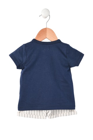 T-shirt e calções - Índigo