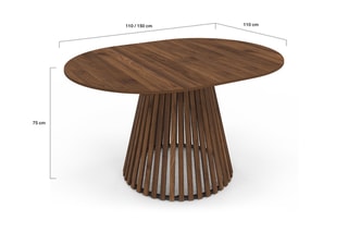 Table extensible Camélia - 110/150 x 75 x 110 cm