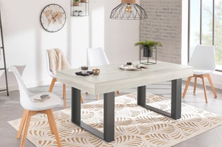 Table Brixton - Gris clair et anthracite