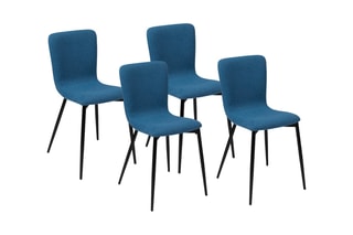 4 chaises Margot - Bleu canard