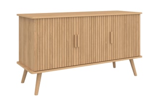 Buffet 3 portes Albane - Imitation bois et naturel