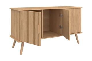 Buffet 3 portes Albane - Imitation bois et naturel