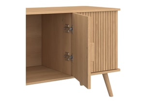 Buffet 3 portes Albane - Imitation bois et naturel