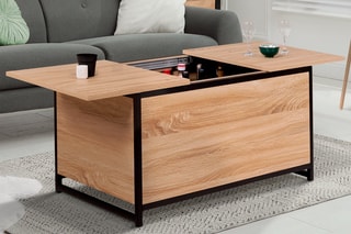 Table basse coffre Memphis - Imitation bois