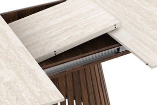 Table à manger ronde extensible Camélia - 110/150 x 110 x 75 cm