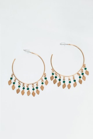 Argolas Bathshebz Dourado e verde