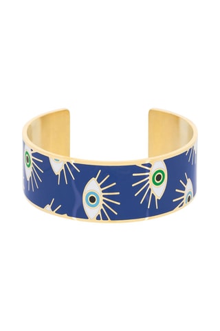 Pulseira rígida Orphne Dourado e azul  