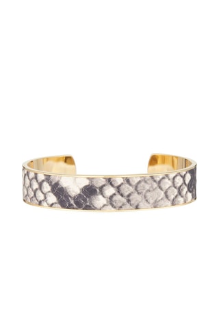 Pulseira rígida Eaque Dourado e cinzento  