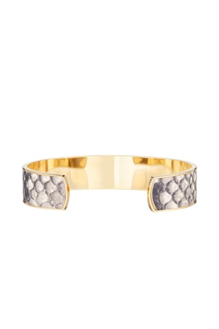 Pulseira rígida Eaque Dourado e cinzento  