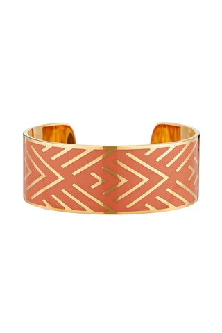 Pulseira rígida lasios  Dourado e laranja 