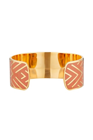 Pulseira rígida lasios  Dourado e laranja 