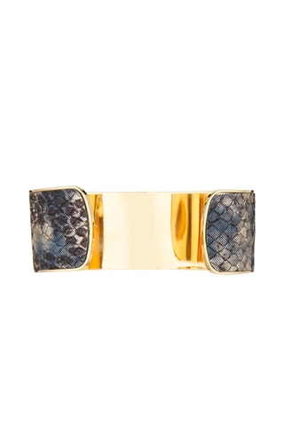 Pulseira rígida Melinae Dourado e cinzento  