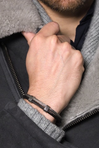 Pulseira Eden Preto e prateado