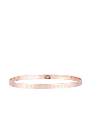 Pulseira Si tu n'existais pas il faudrait t'inventer - Dourado-rosa