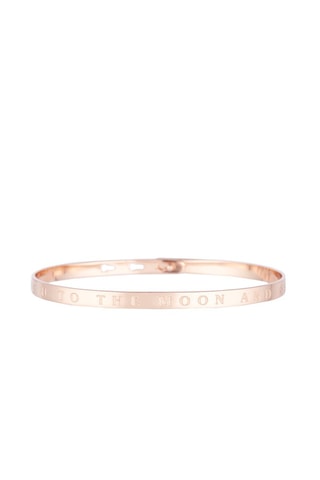 Pulseira I love u to the moon and back   Dourado-rosa