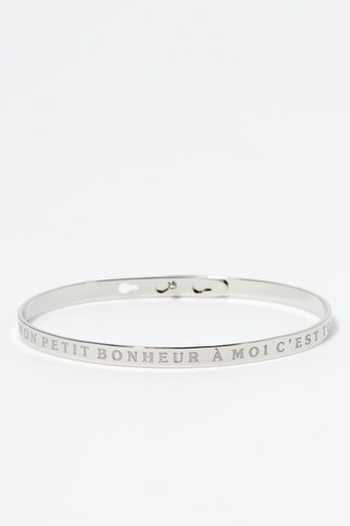 Pulseira Mon petit bonheur à moi c'est toi - Prateado