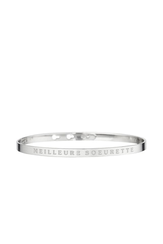 Pulseira rígida Meilleure sœurette  Prateado