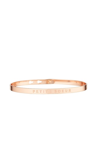Pulseira rígida Petite sœur Dourado-rosa