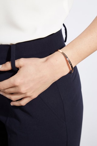 Pulseira rígida Petite sœur Dourado-rosa
