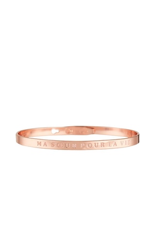Pulseira rígida Ma sœur pour la vie Dourado-rosa