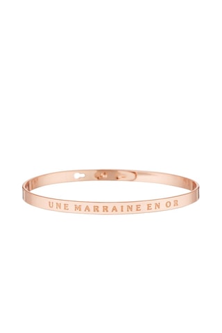 Pulseira rígida Une marraine en or Dourado-rosa