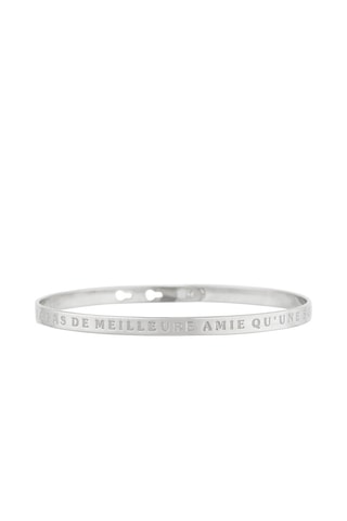 Pulseira Il n'y a pas de meilleure amie qu'une sœur - Prateado