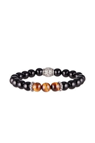 Pulseira Ónix e olhos-de-tigre