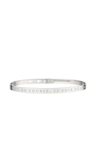 Pulseira Rien ne sert de courir, je suis déjà en retard - Prateado