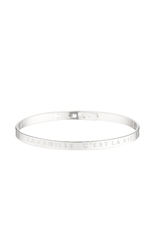 Pulseira La famille, c'est la vie Prateado