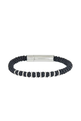 Pulseira Ring Prateado e preto