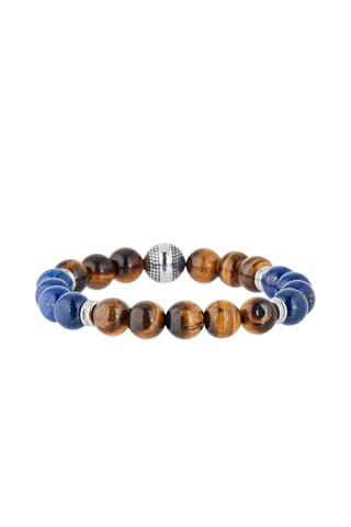 Pulseira Lápis-lazúli e olhos-de-tigre