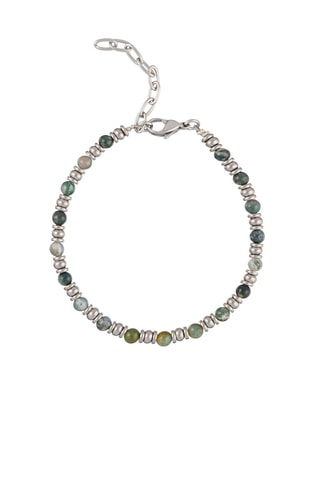 Pulseira Noa Ágata verde escuro e cinzento