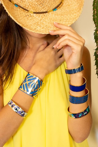 Pulseira Mylas Dourado e violeta