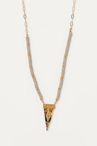 Colar comprido banhado a ouro fino amarelo Maitum