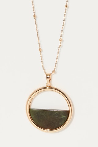 Colar comprido Archipel Dourado e verde