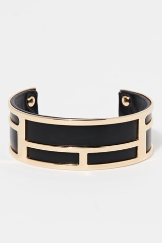 Pulseira aberta Nemesis Preto    