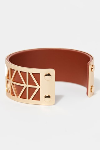 Pulseira aberta Calista Castanho    