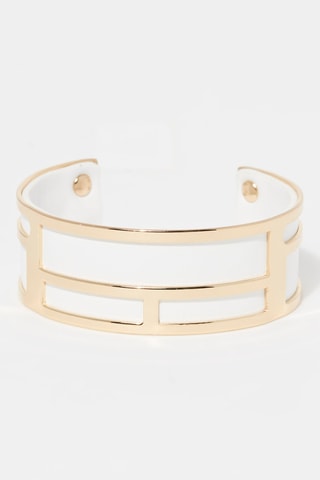 Pulseira aberta Nemesis Branco    